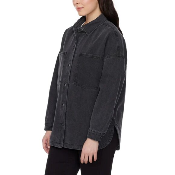 NEW Hudson Oversize Denim Jacket | Black - Picture 2 of 5